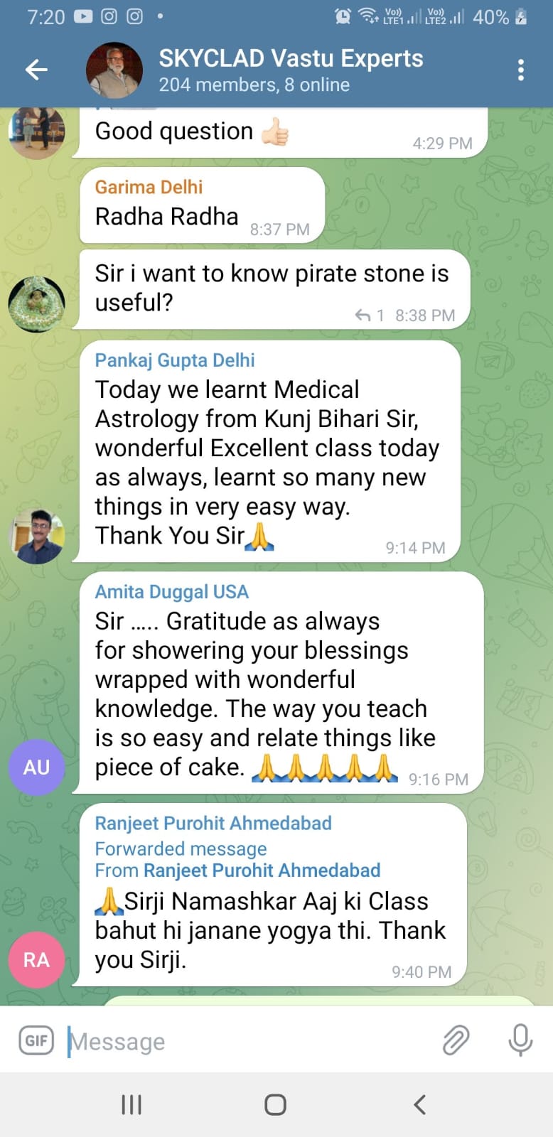 Student feedback message 3